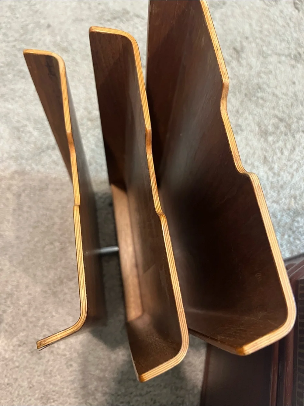 Wooden 3-Tier Stackable Desk Tray - Brown